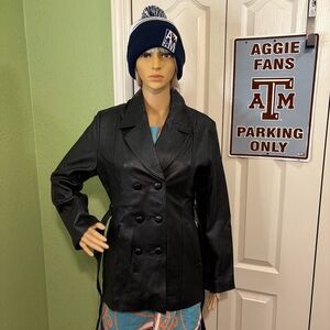 Sharp point Women’s Leather Coat Jacket